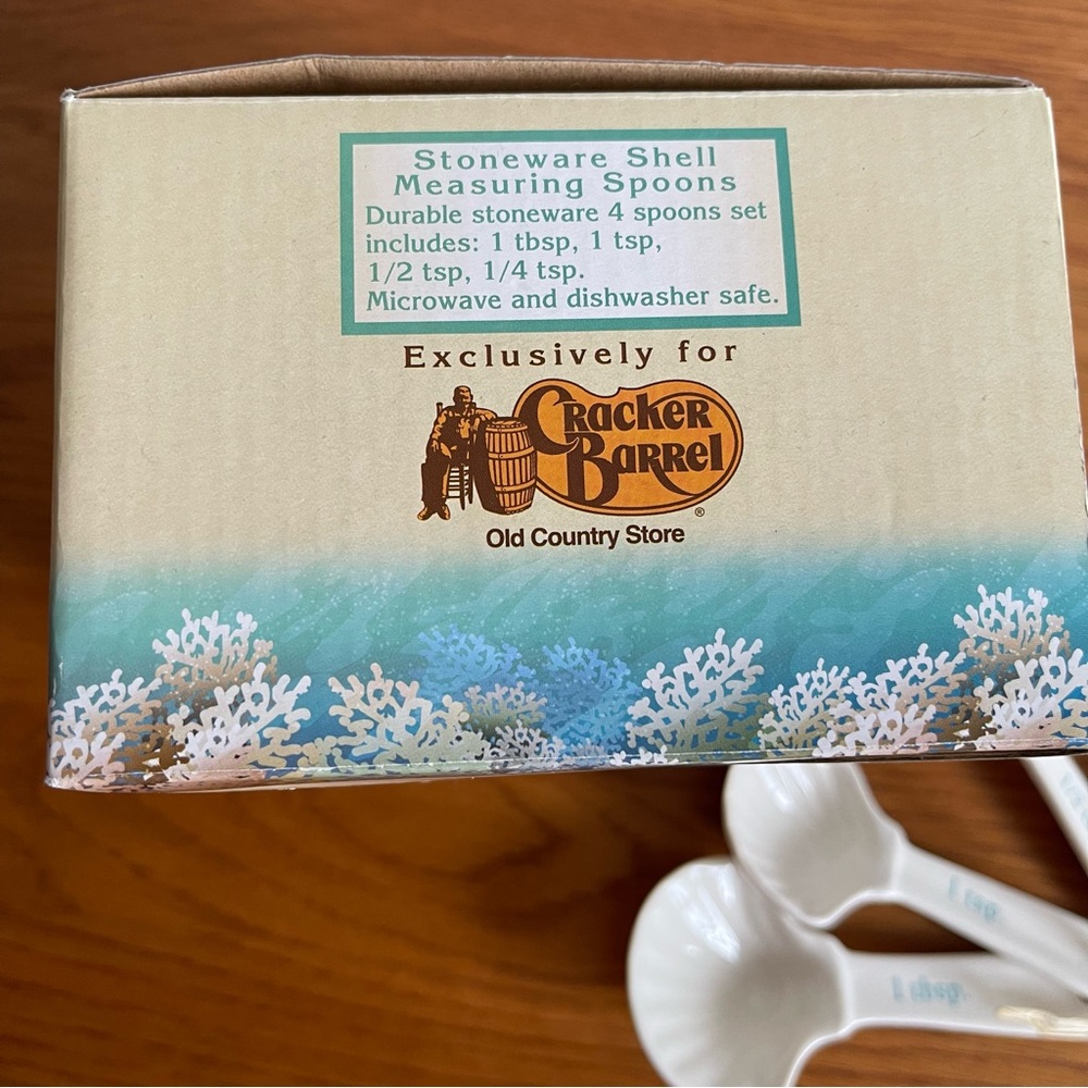 Cracker Barrel Stoneware Nesting Shell Measuring Spoons - Picture 9 of 14